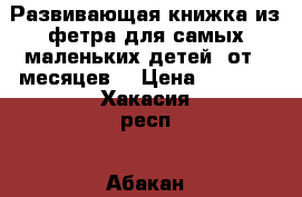 Развивающая книжка из фетра для самых маленьких детей (от 4 месяцев) › Цена ­ 1 500 - Хакасия респ., Абакан г. Хобби. Ручные работы » Куклы и игрушки   . Хакасия респ.,Абакан г.